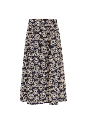 Marie Oliver Sasha floral midi skirt - Blue