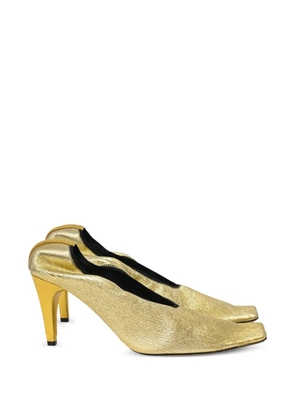 Bottega Veneta Pre-Owned Crunch square pumps - Gold