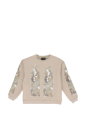 Who Decides War crew-neck sweatshirt - Neutrals