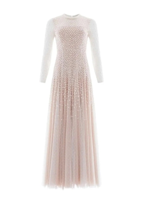 Needle & Thread sequin-embellished round-neck gown - Pink