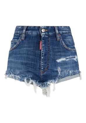 DSQUARED2 frayed shorts - Blue