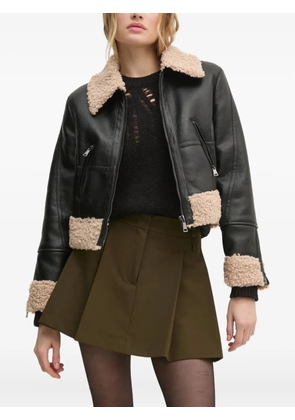 Sisley faux-leather jacket - Black