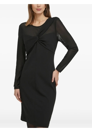 DKNY knot-detail long-sleeve mini dress - Black