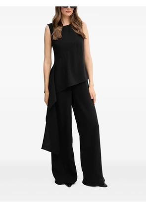 Sandro Ferrone asymmetric draped jumpsuit - Black