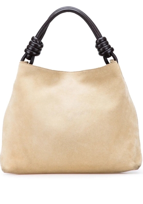 Loewe Pre-Owned 2015 Small Suede Flamenco Knot hobo bag - Brown