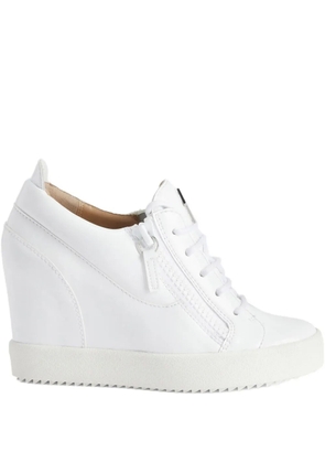 Giuseppe Zanotti Addy lace-up wedge sneakers - White