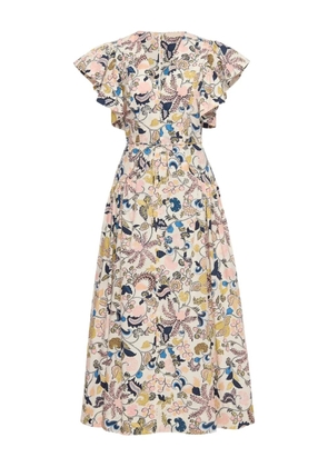 Ulla Johnson ruffled floral dress - White