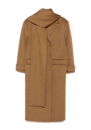 SANDRO brushed-wool coat - Brown