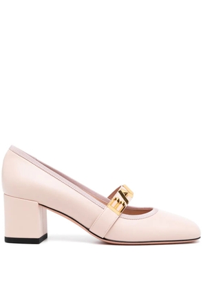Bally Spell 55mm lettering-detail leather pumps - Pink