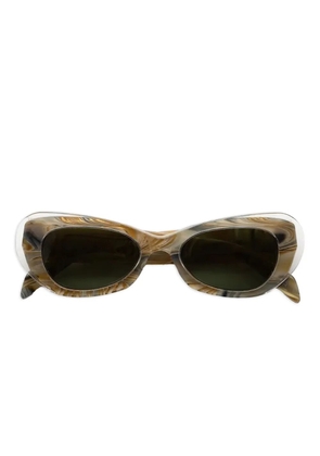 Retrosuperfuture marble-effect cat-eye sunglasses - Brown