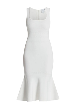 Hervé Léger Camille square-neck midi dress - White