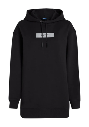 Karl Lagerfeld Jeans oversized logo mini hoodie dress - Black
