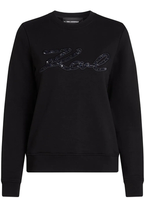 Karl Lagerfeld logo-embellished sweatshirt - Black