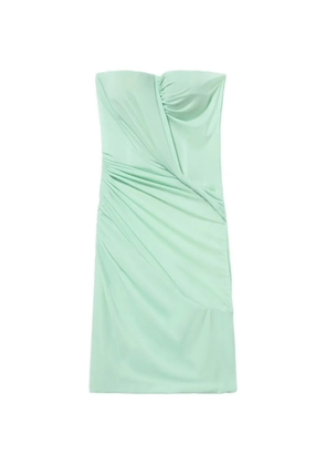 Blumarine twisted strapless jersey dress - Blue