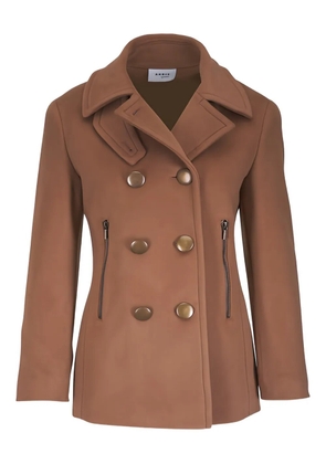 Akris Punto double-breasted zip coat - Brown