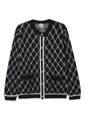 b+ab argyle-pattern cardigan - Black