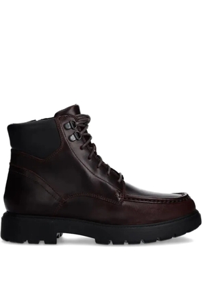 Geox lace-up leather boots - Red