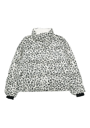 Rossignol leopard-print down jacket - White