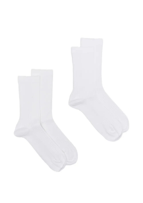 TOTEME ribbed crew socks (set of two) - White