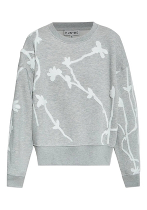 MUNTHE floral-appliqué sweatshirt - Grey