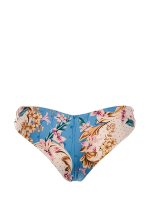 Agua Bendita Lola floral reversible bikini bottom - Blue