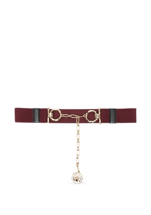 La DoubleJ chain-embellished belt - Red