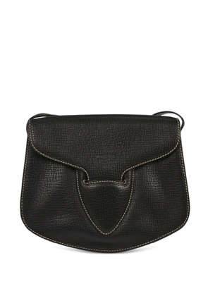 Loewe Pre-Owned 1990-2000s topstitch shoulder bag - Black