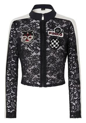 PINKO floral-lace jacket - Black