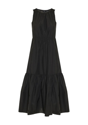 Theory tiered smocked midi dress - Black
