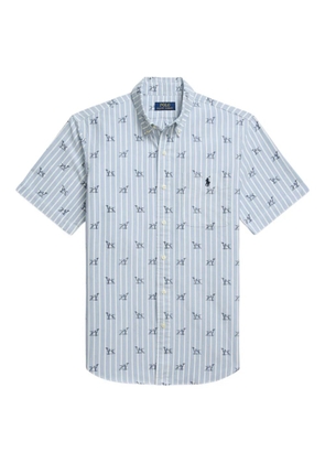 Polo Ralph Lauren dog-print striped shirt - Blue