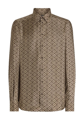 Dolce & Gabbana geometric-pattern shirt - Brown