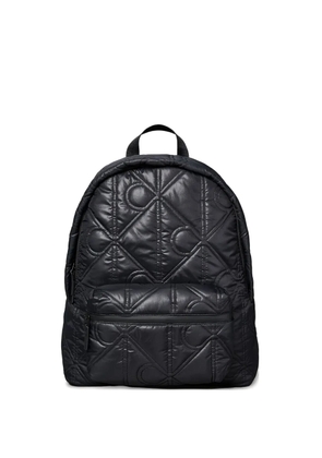 Calvin Klein quilted-logo backpack - Black