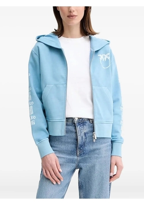 PINKO logo-print zip-up hoodie - Blue