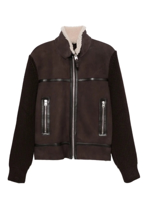 Mackage zip-up leather jacket - Brown