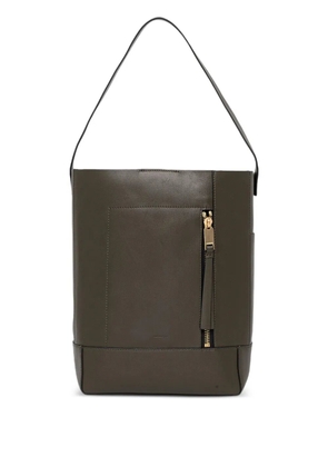 AllSaints zip-fastening panelled tote bag - Green