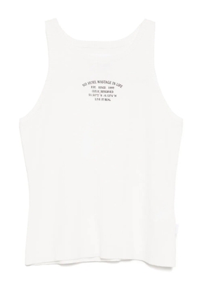 izzue ribbed tank top - White