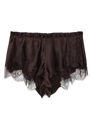 Carine Gilson silk pyjama shorts - Brown