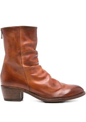 Shoto 45mm leather zip-fastening boots - Brown