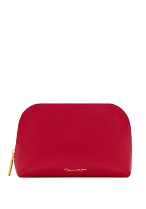 Oscar de la Renta medium zip-up makeup bag - Red
