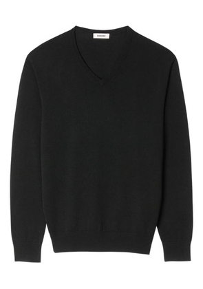 SANDRO V-neck wool sweater - Black