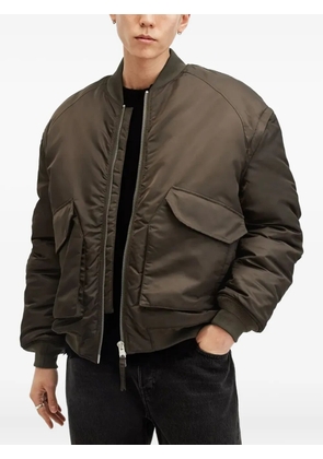 AllSaints pocketed zip-up bomber jacket - Brown