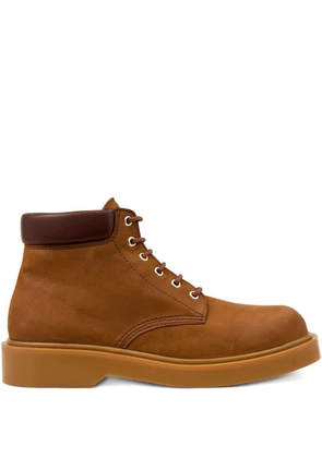 SANDRO lace-up leather hiking boots - Brown