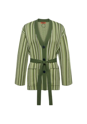 Simon Miller Max belted striped cardigan - Green