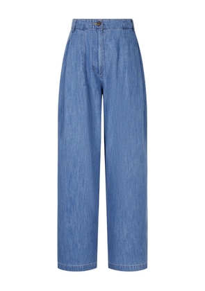 TOMBOY elasticated-waist pleated jeans - Blue