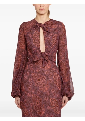 Giambattista Valli paisley-print tie-front maxi dress - Red