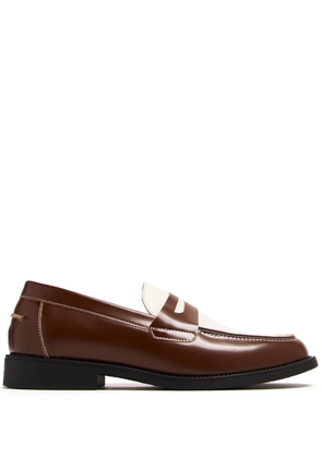 DUKE & DEXTER two-tone penny loafers - Brown
