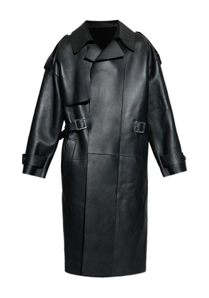 DSQUARED2 belted trench leather coat - Black