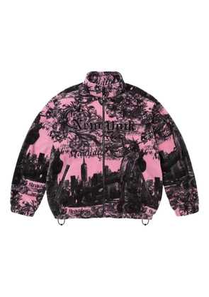 Supreme graphic fleece jacket - Pink
