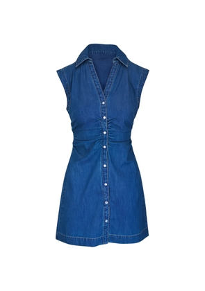 Veronica Beard collared gathered dress - Blue