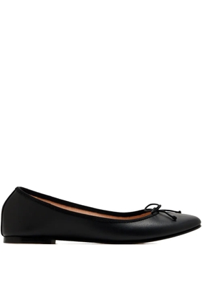 HOUSE OF BALLERINAS bow-detail leather ballet flats - Black